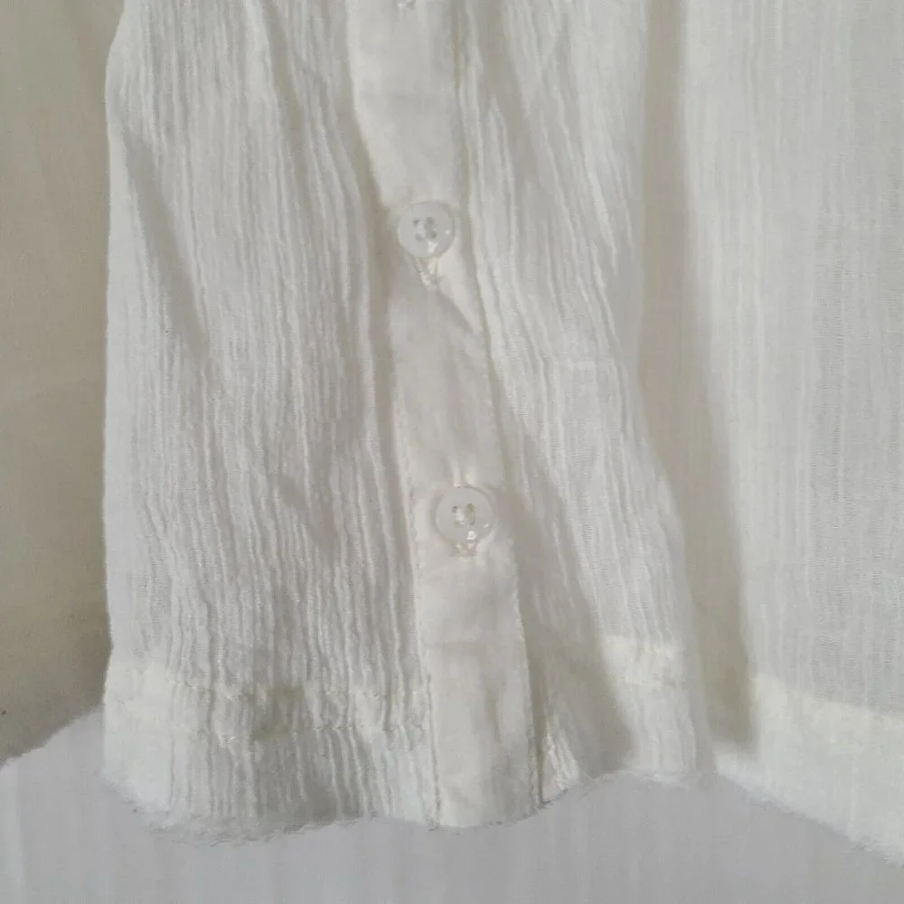 Free People Mirabella Embroidered Top Sz XS Cream Multicolor Crop SS NWT $128